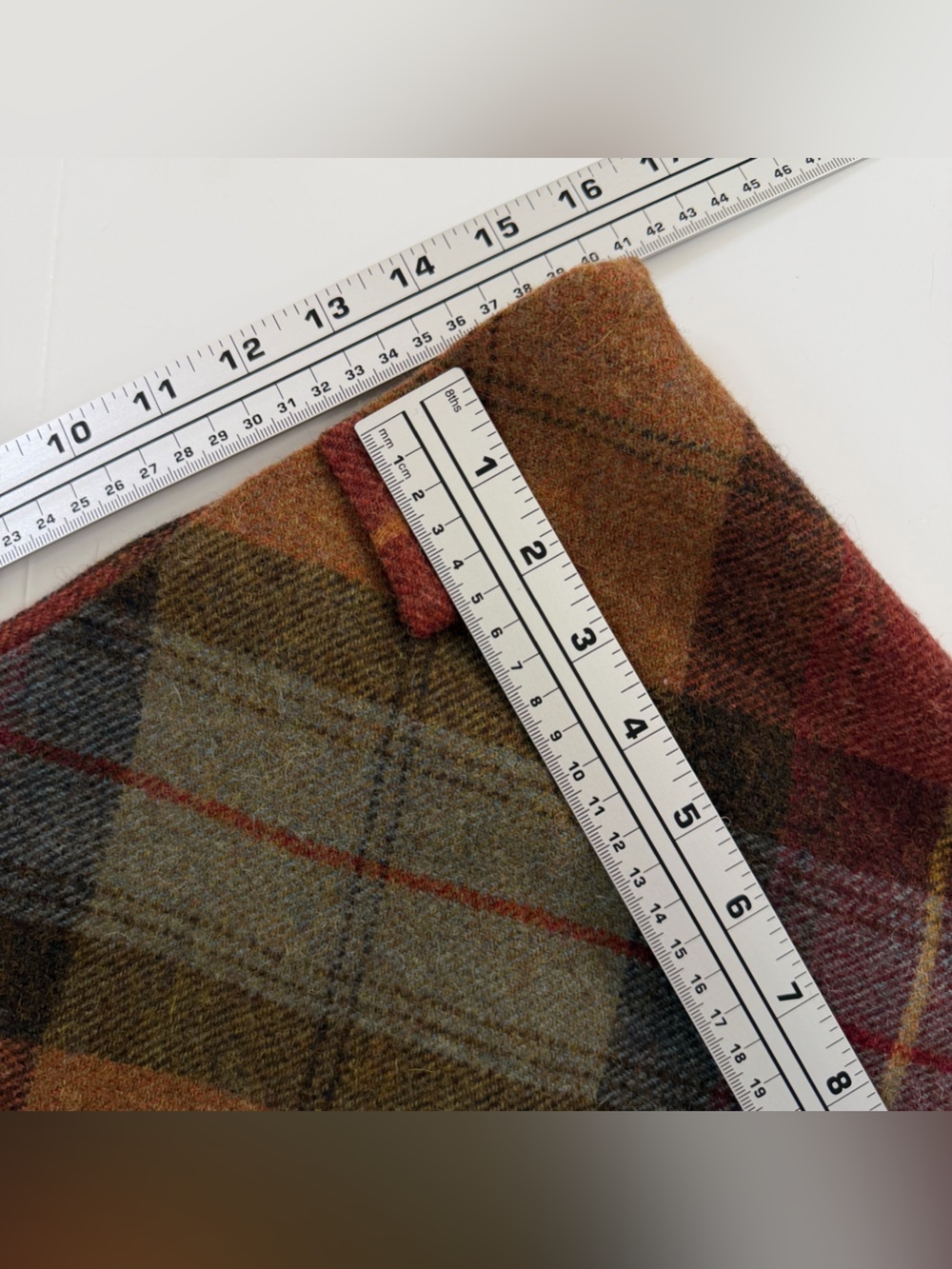 Vintage Ralph Lauren Skirt Womens 8 100% Wool Plaid Equestrian - Picture 5 of 6
